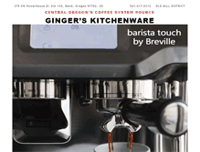 Tablet Screenshot of gingerskitchenware.com